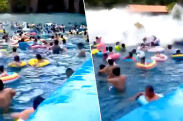 A "Tsunami" Hit Chinese Water Park: 44 People Were Injured