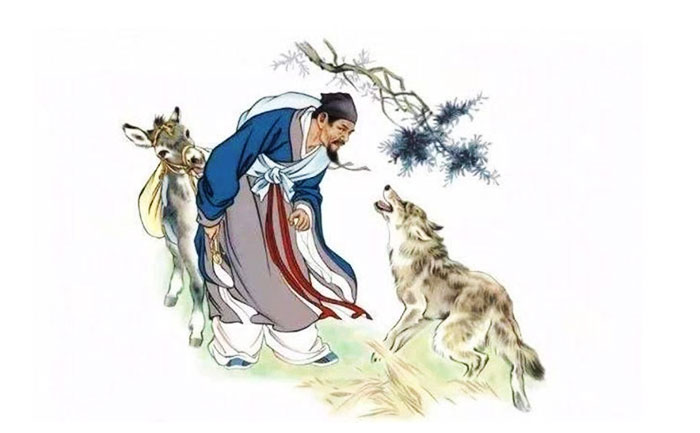 Chinese Idiom Story Dong Guo Xian Sheng Mr Dong Guo and The Wolf of Zhongshan